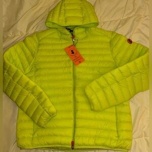 Save The Duck Neon Yellow Puffer Jacket